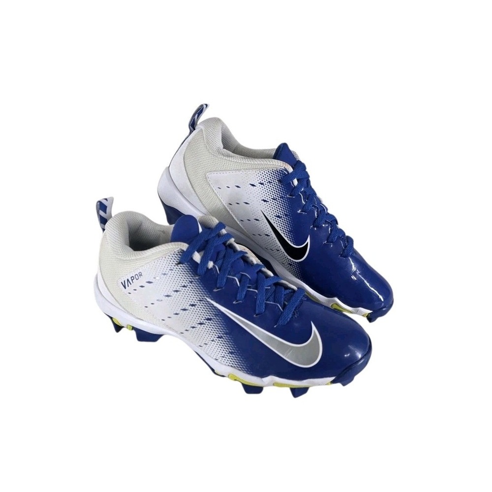 Nike Vapor Shark 3 Kids Football Cleats 917171-104 Royal Blue White Size 4Y
